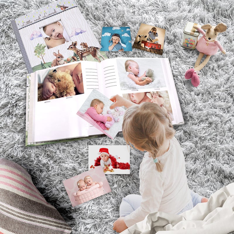 Holoary Baby Photo Album 4” x 6” 160 Photos, Newborn Baby Keepsake Gifts for Baby Boy/Girl and New Parents, Woodland Animals Design - Image 5